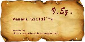 Vasadi Szilárd névjegykártya