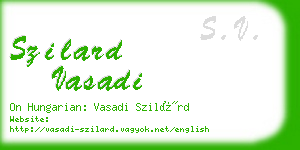 szilard vasadi business card